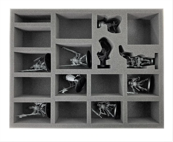 Age Of Sigmar Ossiarch Bonereapers Necropolis Stalkers And Immortis Guards With Characters Foam Tray  Bfl  15 5w   12l     5h