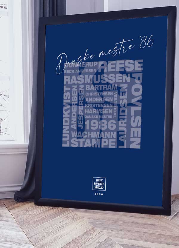 Agf Danske Mestre 1986 21   29    A4  Kr  199 -