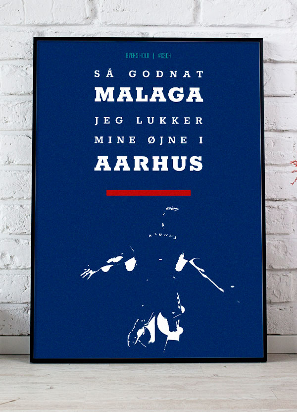 Agf-plakat Malaga Med Spiller 21   29    A4  Kr  199 -