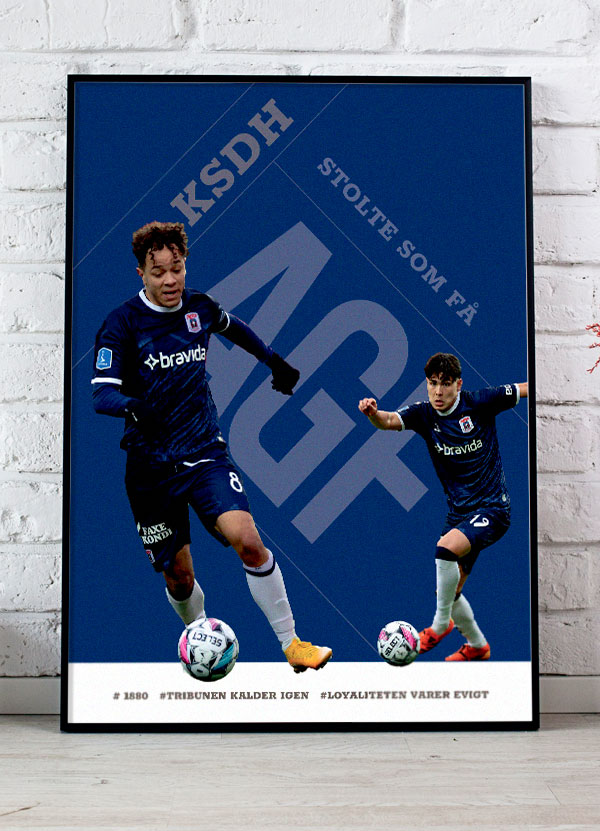 Agf-plakat   Spillere Anderson Og Kahl 21   29    A4  Kr  199 -