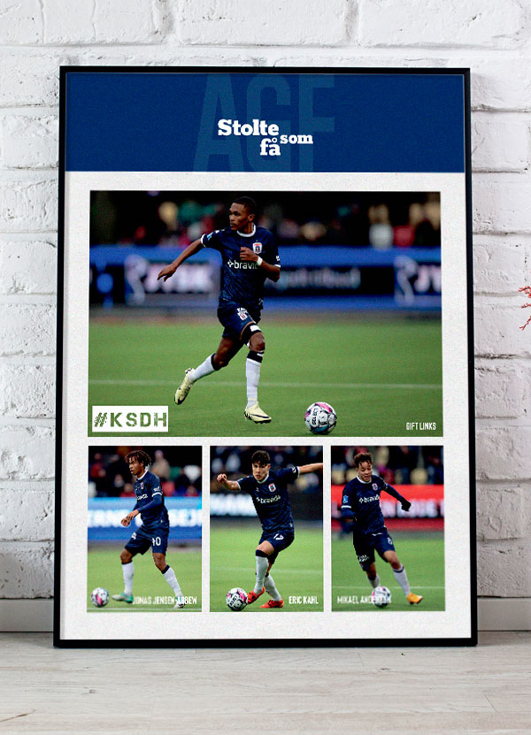 Agf-plakat   Spillere 21   29    A4  Kr  199 -