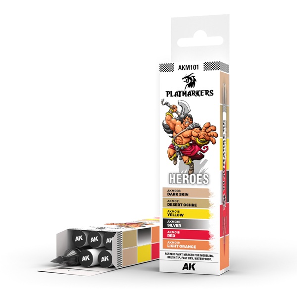 Ak Interactive Playmarkers Set: Heroes    Paint Markers Malingstuscher