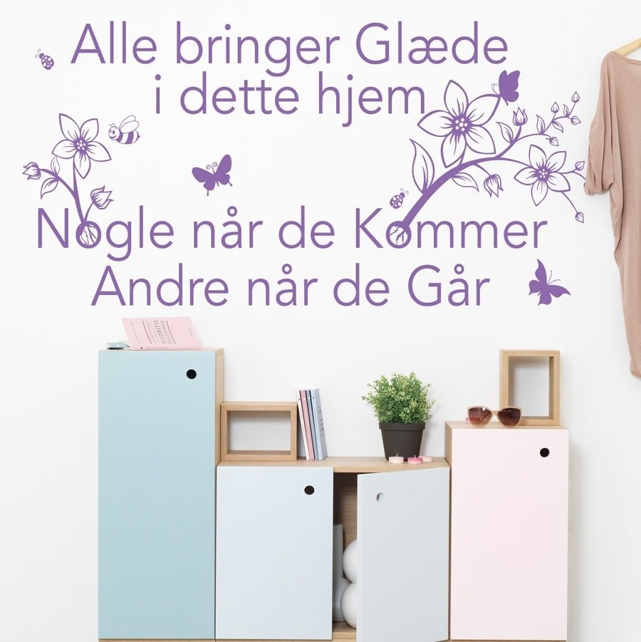 Alle Bringer Glæde V2 Wallsticker