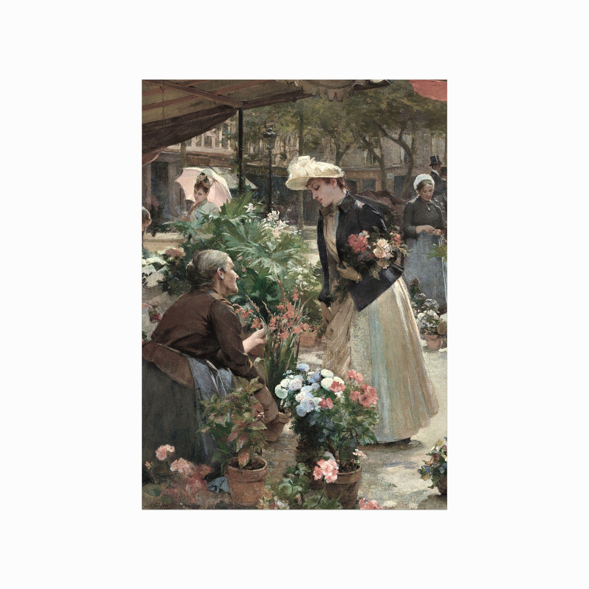 Antik Plakat  Flower Market