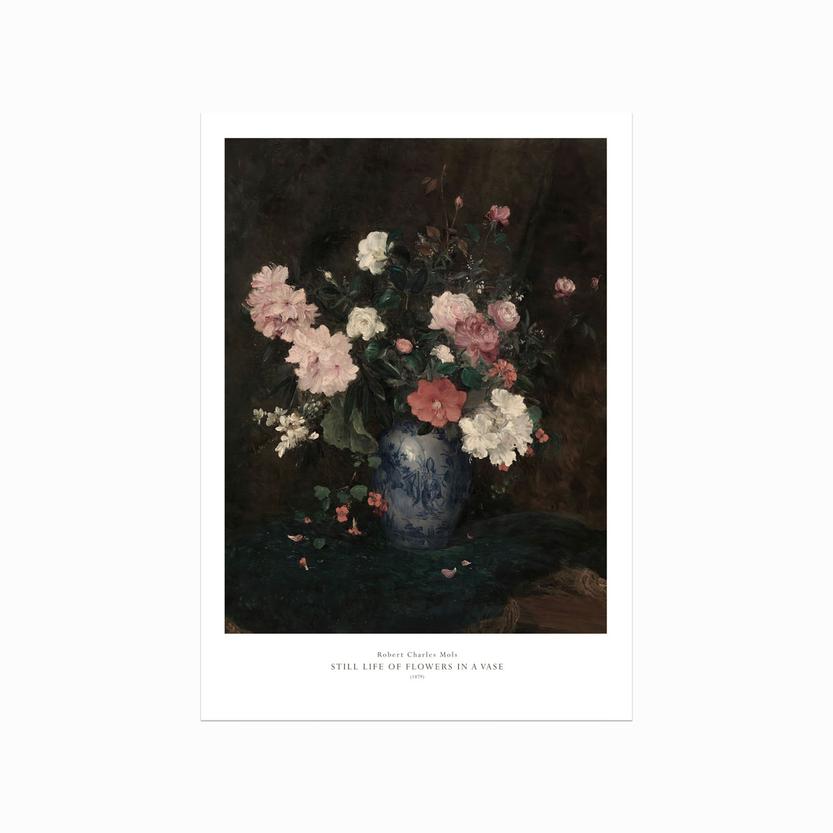 Antik Plakat  Still Life Of Flowers In   Vase