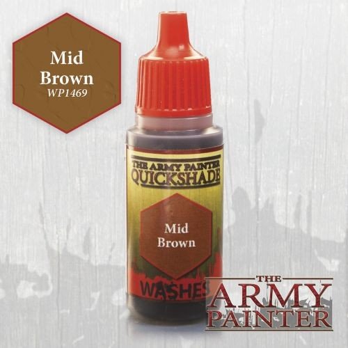 Army Painter Warpaints: Quickshade Wash Mid Brown Wp1469