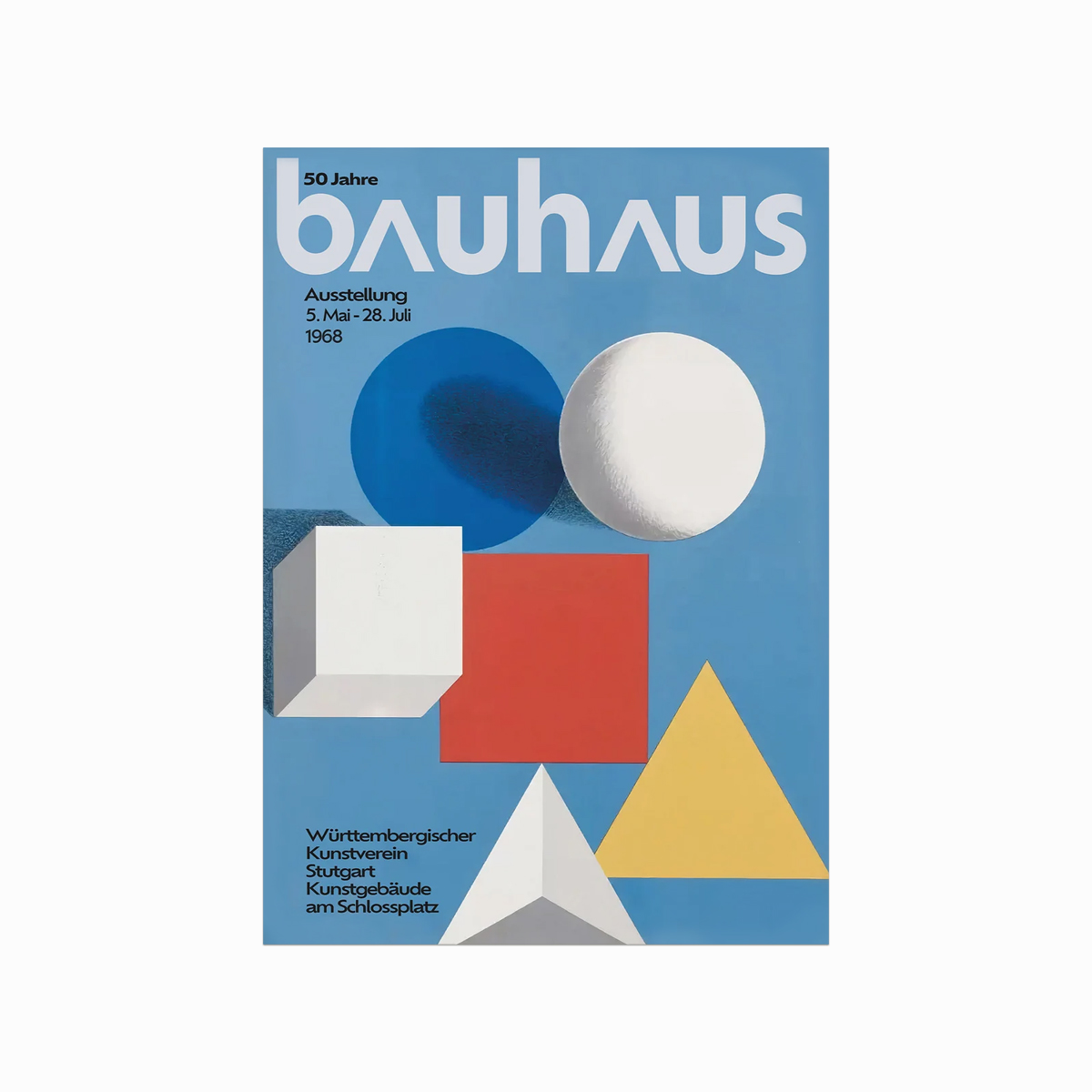 Bauhaus Plakat  50 Years Of Bauhaus Exhibition