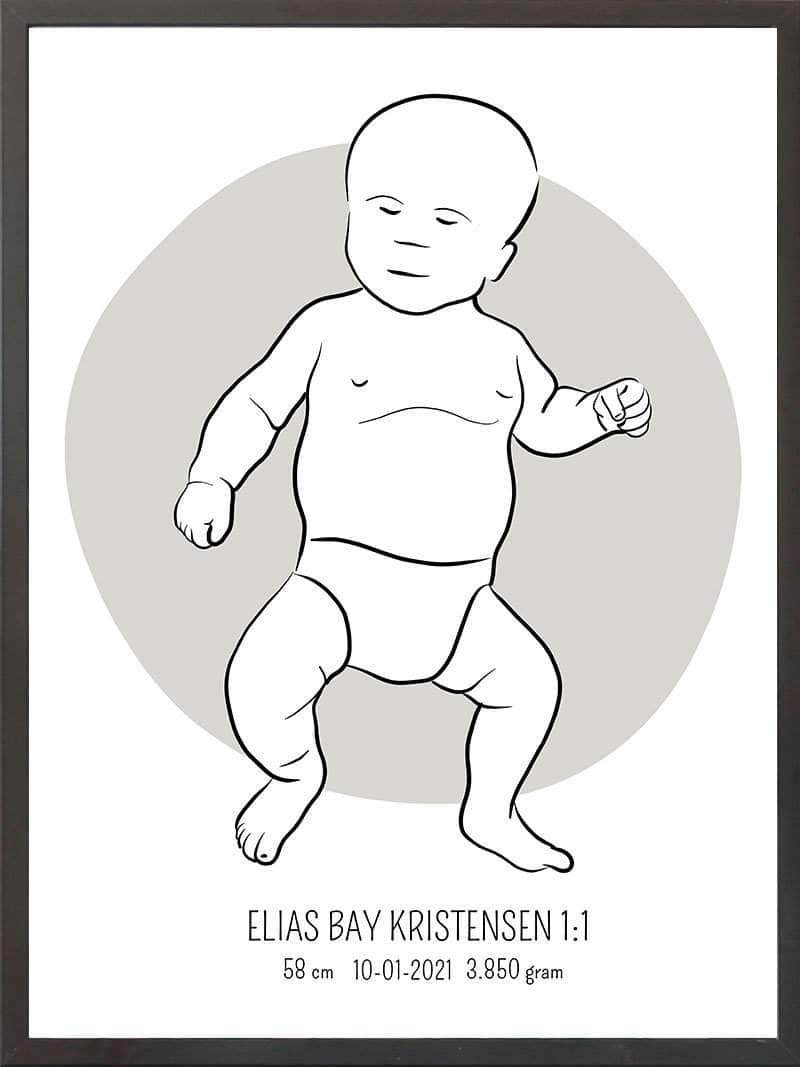 Birth Poster   Fødselsplakat  :  Tumling Blå