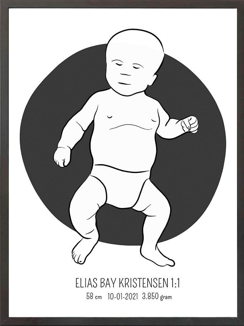 Birth Poster   Fødselsplakat  :  Tumling Blå