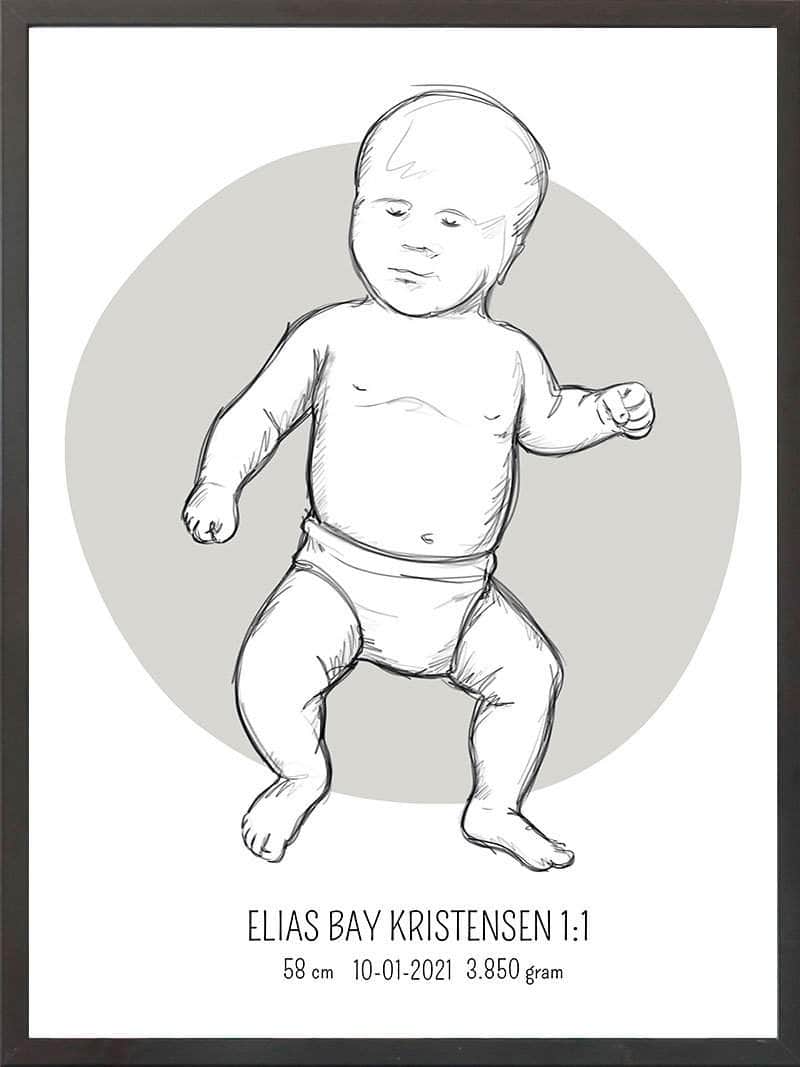 Birth Poster   Fødselsplakat  :  Tumling Blå