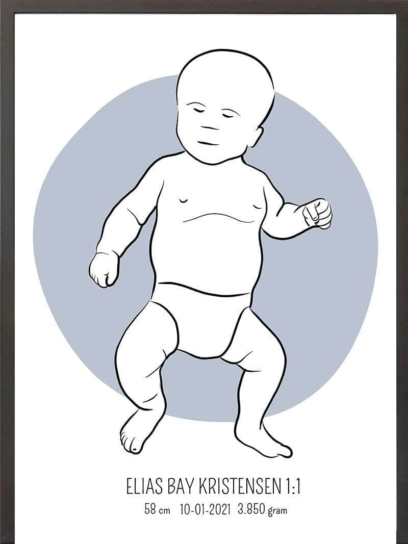 Birth Poster   Fødselsplakat  :  Tumling Lyserød