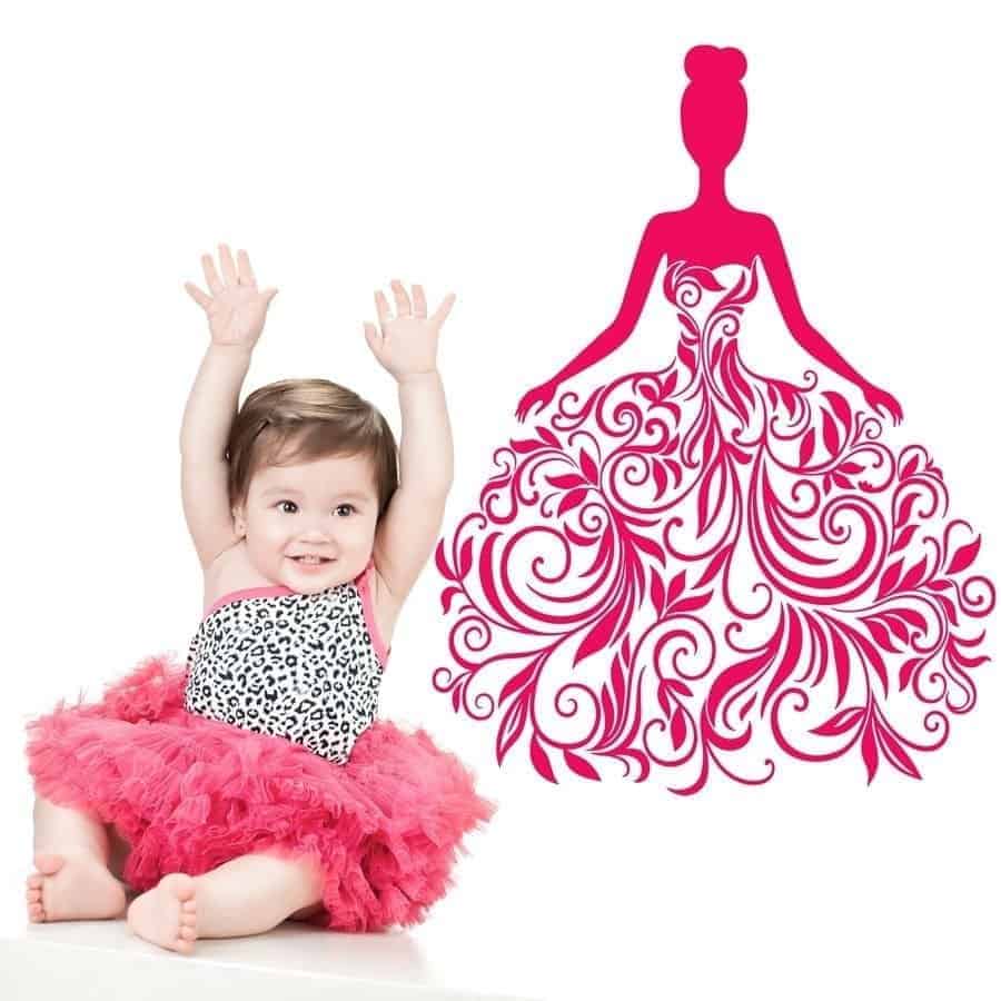 Blomsterkjolen Wallsticker