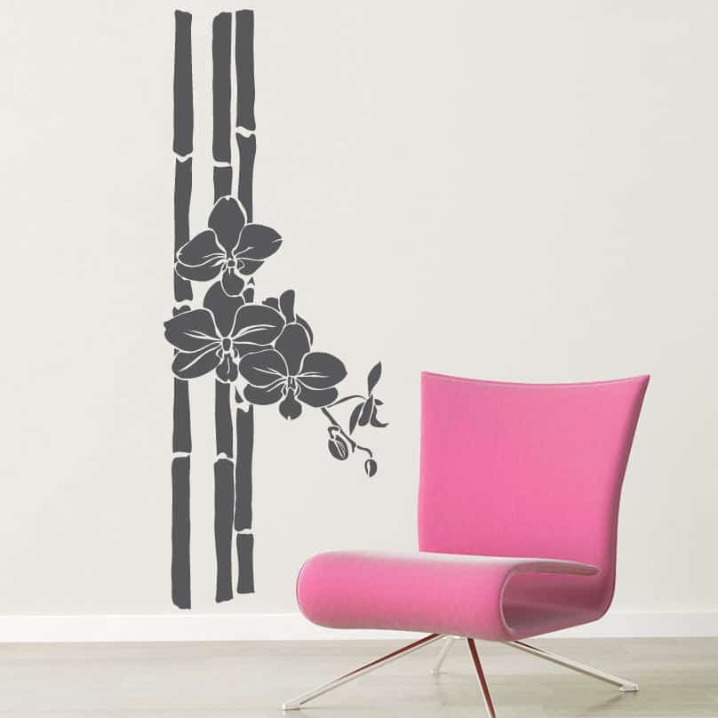 Blomstrende Bambus Wallsticker
