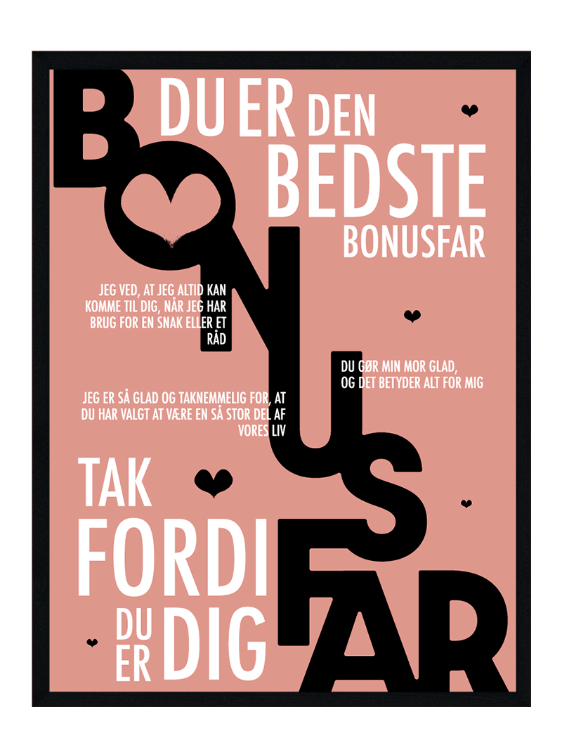 Bonusfar Plakat Personlig Plakat