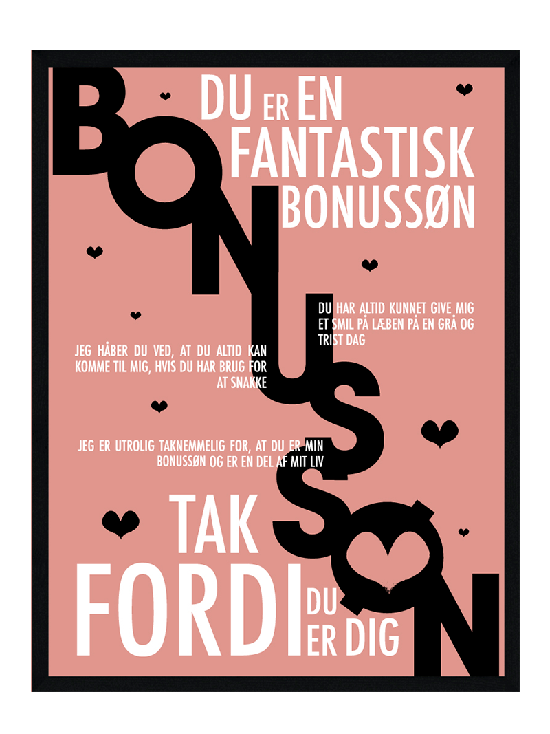 Bonussøn Plakat Personlig Plakat