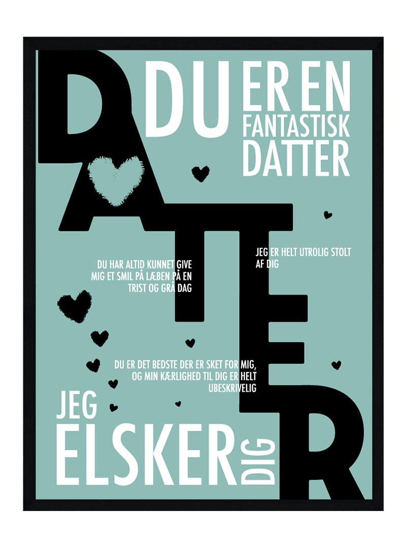 Datter Plakat Personlig Plakat