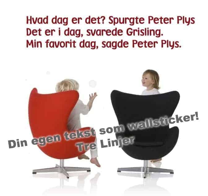 Din Egen Tekst Tre Linjer Wallsticker