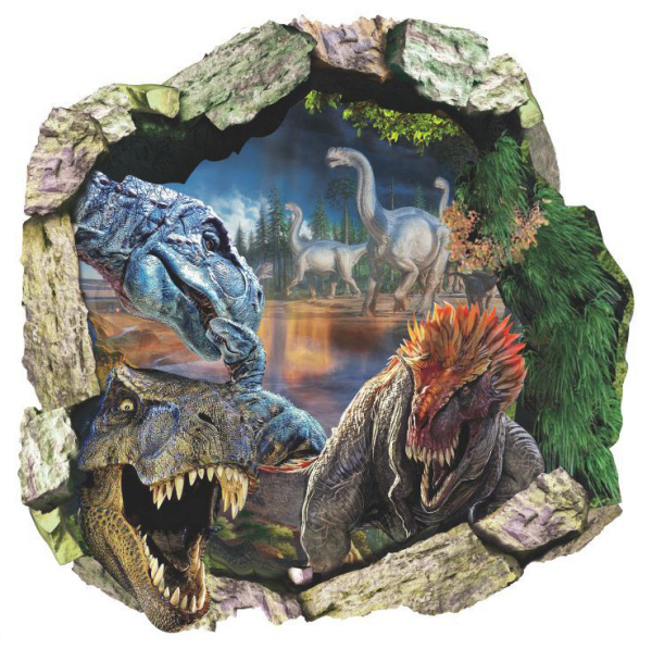 Dinosaurus Wallsticker  Hul   Væggen  50x50cm