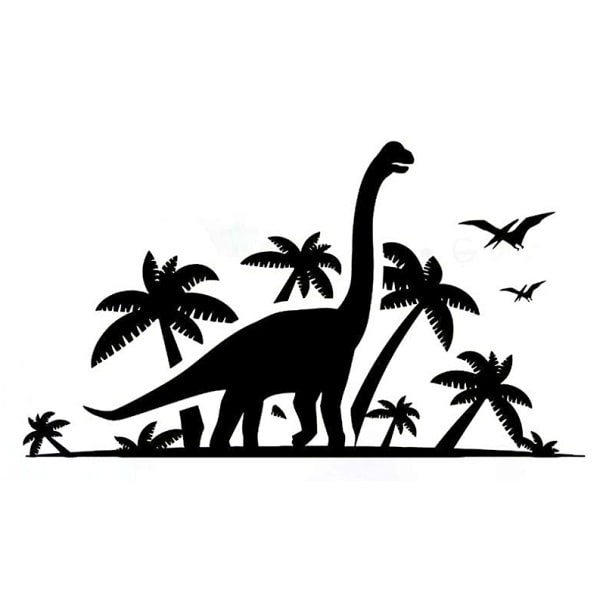 Dinosaurus Wallsticker  Langhals Brachiosaurus  42x74cm