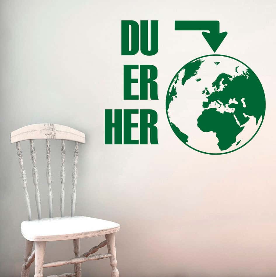 Du Er Her Jorden Wallsticker