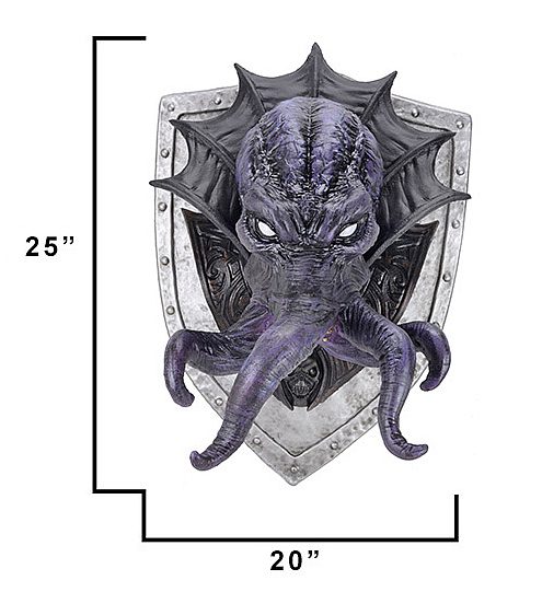 Dungeons   Dragons       Foam Figure Wall Trophy: Mind Flayer Plaque  Illithid