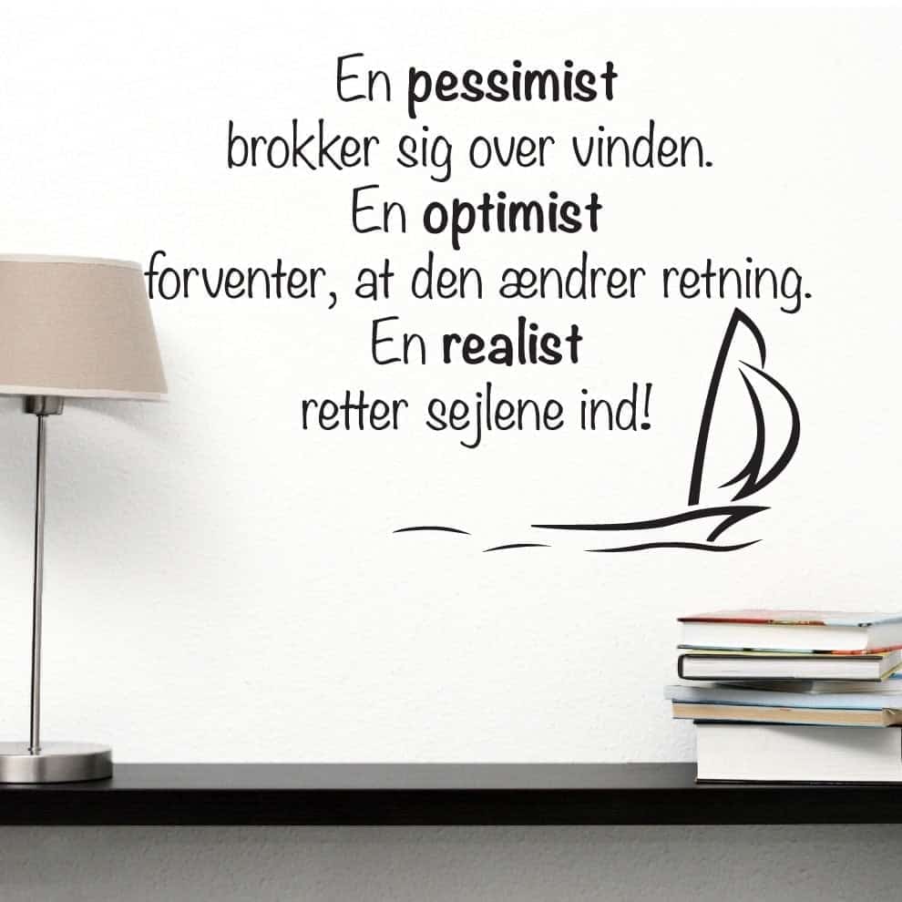 En Pessimist Wallsticker