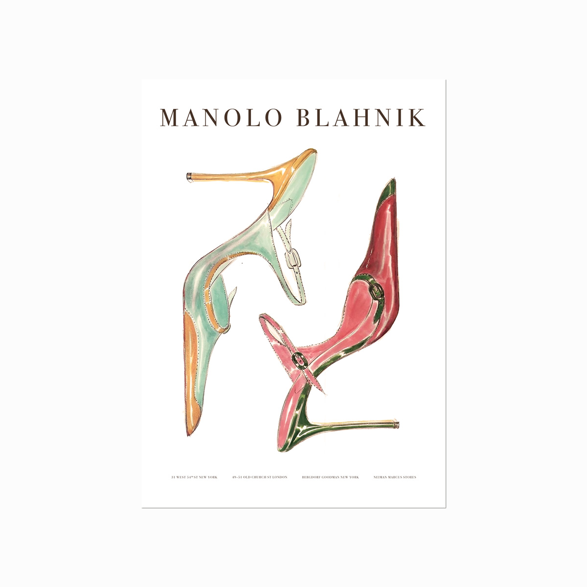 Fashion Plakat  Manolo Blahnik 02