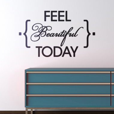 Feel Beautiful Today Wallsticker Af Alan Smithee  45x27 Cm