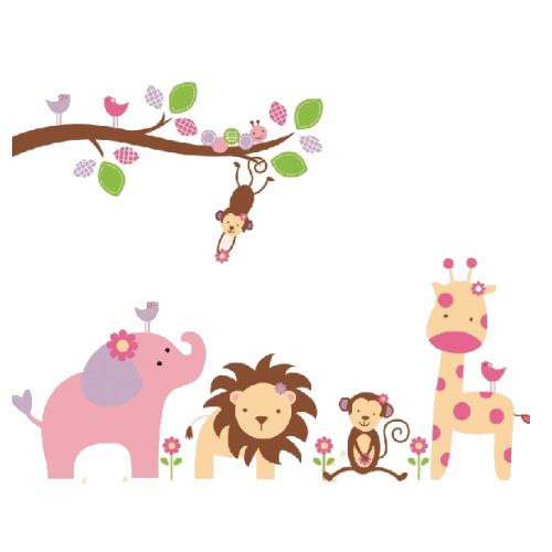 Flot Børne Zoo Wallsticker
