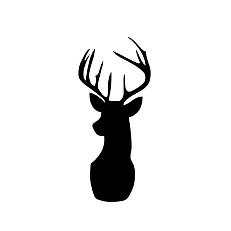 Flot Kronhjort Tavle  Wallsticker Til Kridt  57x24cm