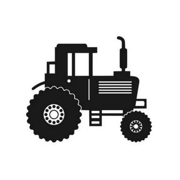 Flot Traktor Wallsticker Til Børneværelset  Traktor   Silhuet