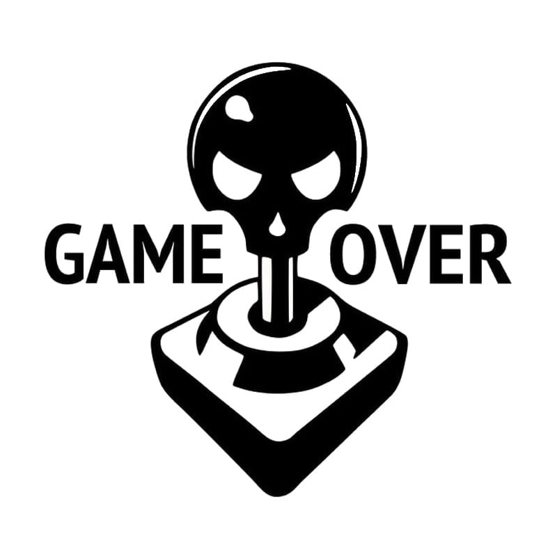 Gamer Wallsticker  Game Over  Sej Gaming Wallsticker  42x45cm