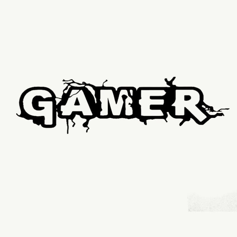 Kæmpe Gamer Wallsticker  Gaming Wallsticker Med  Apos Gamer Apos  Banket Ind   Væggen  58x168cm