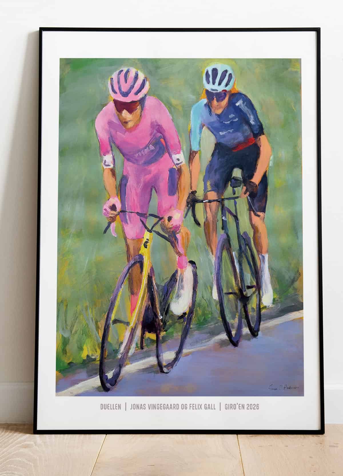 Giro   Italia-plakat  Duellen Jonas Vingegaard Og Felix Gall 21   29    A4  Kr  199 -