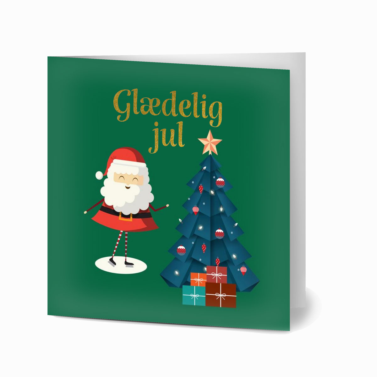 Glædelig Jul  Julekort  10 Stk  Inkl  Premium Kuverter