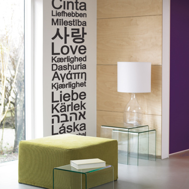 Global Love Wallsticker Af Alan Smithee  31x161 Cm