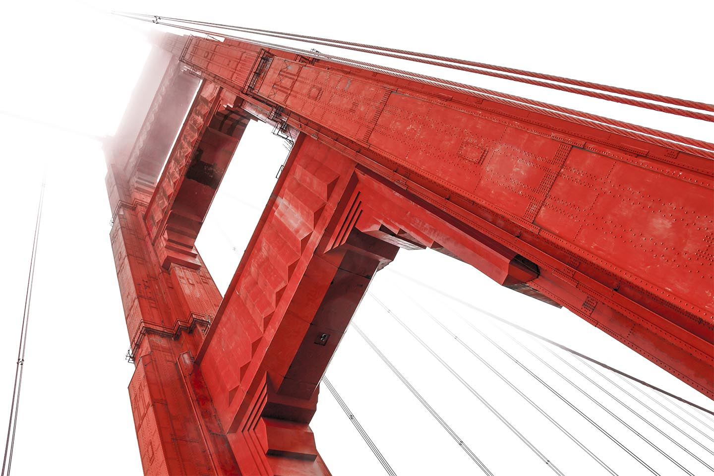 Golden Gate Reaching Into The Fog Af Rasmus Gundorff Sæderup