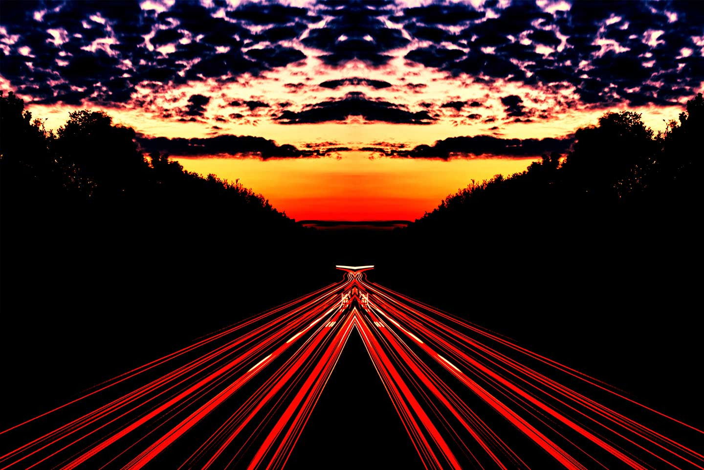 Highway Lighttrails Af Palle Hasling Jakobsen