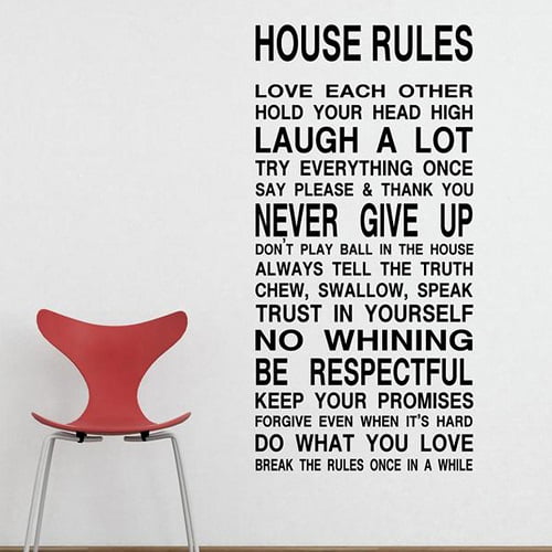 House Rules Wallsticker