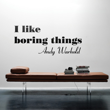 Like Boring Things Wallsticker Af Alan Smithee  65x29 Cm
