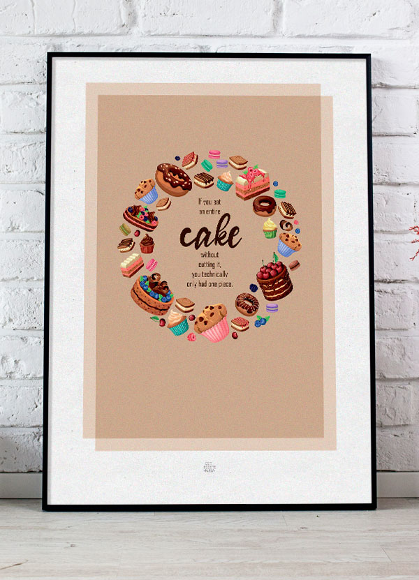 If You Eat An Entire Cake-plakat 29     21 Cm  A4  Kr  199 -