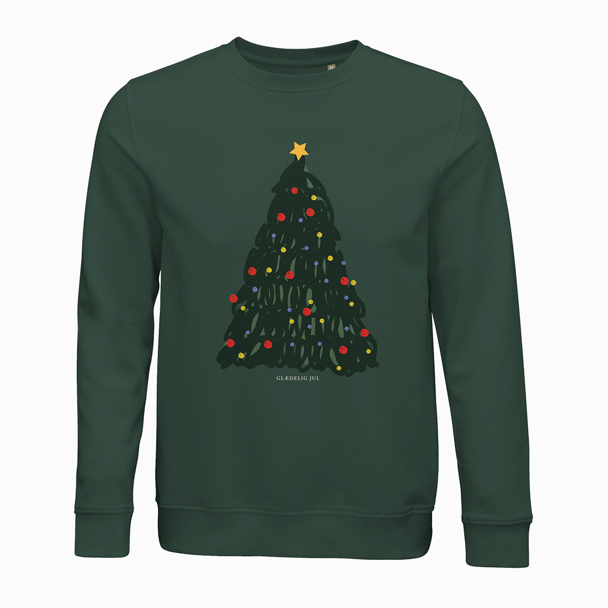 Juletræ  Jule Sweatshirt Med Dansk Tekst  Unisex