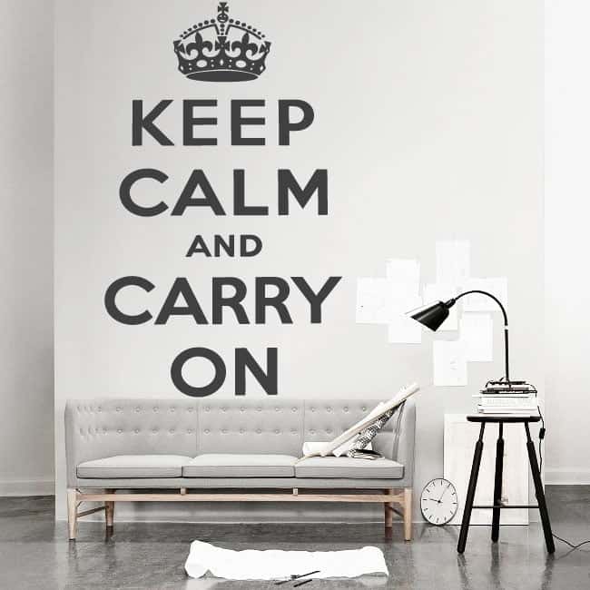 Keep Calm And Carry On Wallsticker