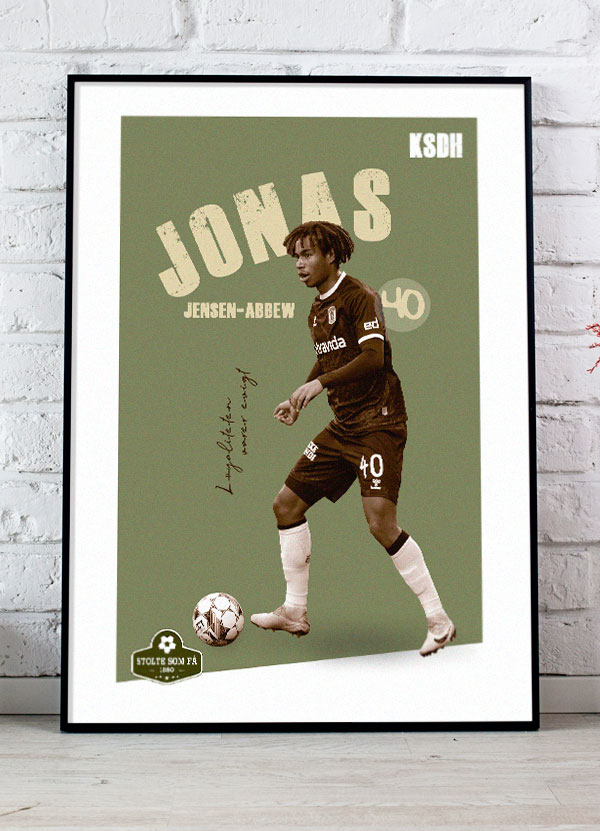 Ksdh  Agf-plakat Jonas Abbew 21   29    A4  Kr  199 -