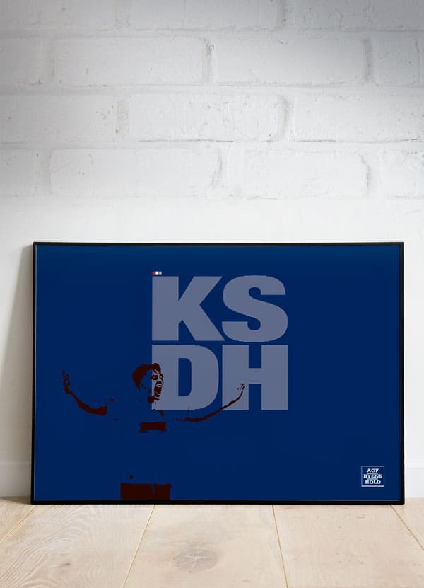 Ksdh-plakat Byens Hold Jubel-blå 29     21 Cm  A4  Kr  199 -