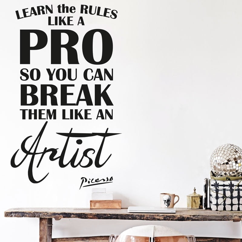 Learn The Rules Wallsticker