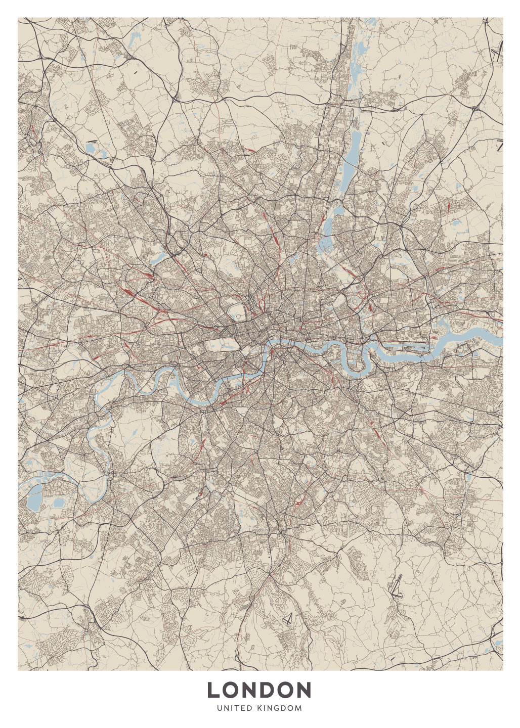 London Kort Af Illux