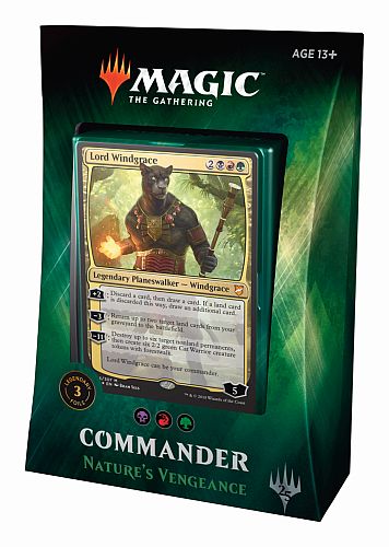 Magic Commander 2018  Edh  Multiplayer Deck: Nature   Vengeance  Lord Windgrace Jund Lands  100 Kort