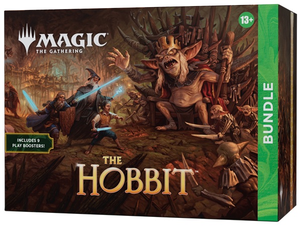 Magic: The Gathering The Hobbit Bundle  Fat Pack    Play Boosters  Terning  Promokort  30 Lande  15 Foil  Mm