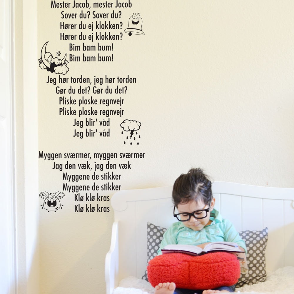 Mester Jacob Hele Sangen Wallsticker